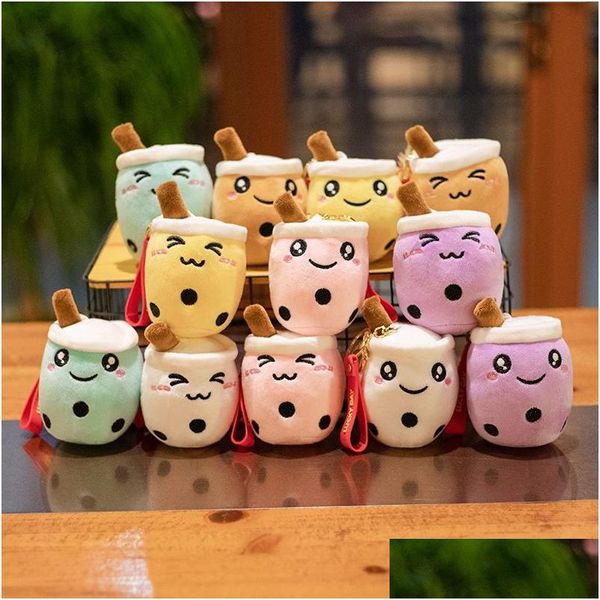 Animali di peluche ripieni 10 cm Carino Bubble Tea Portachiavi Morbido P Ciondolo giocattolo Boba Doll Kawaii Zaino Borsa Decor Regali di compleanno per ragazze Ki Ot3I9