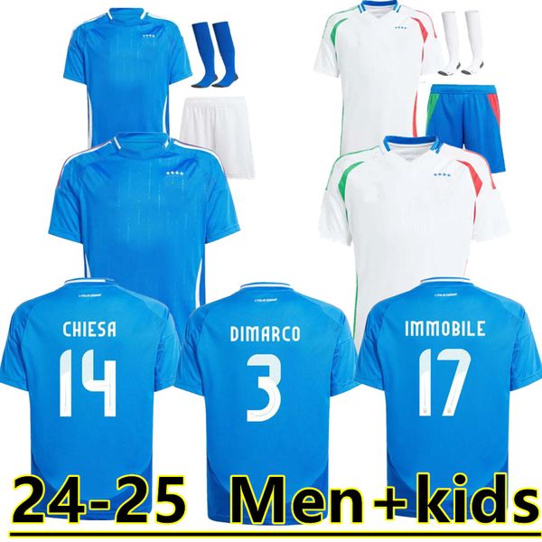 Italia FANS 2024 BONUCCI Fußballtrikot JORGINHO INSIGNE VERRATTI Männer Kinder Fußballtrikots CHIESA BARELLA CHIELLINI PELLEGRINI Italiens 125-jähriges Jubiläum 888888