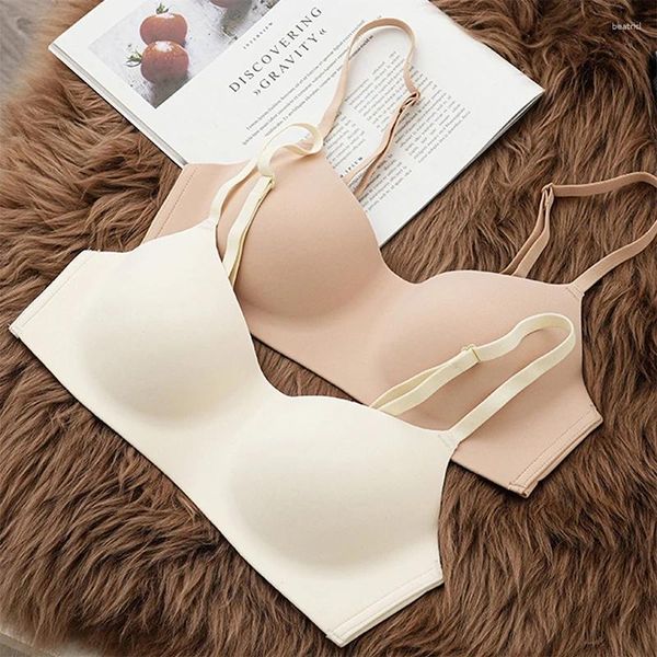 Reggiseni 2024 donne traspirante senza soluzione di continuità sottile reggiseno push-up morbido comfort biancheria intima senza fili estate sexy crop top elastico senza filo