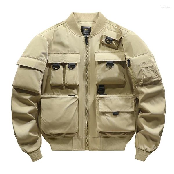 Giacche da uomo Giacca da esterno da uomo Primavera Autunno con cappuccio Casual Giacca a vento antivento Cappotto tattico militare militare