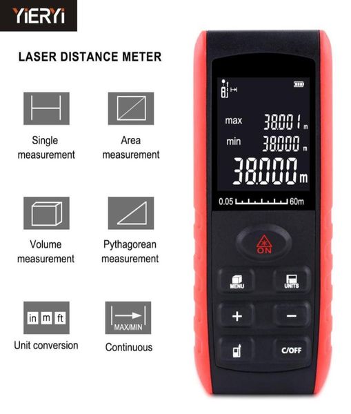 Yieryi el tipi Digita Lazer Mesafe Metre Lazer Malzemeli Cetvel Mesafe Ölçüm cihazı 40m 60m 80 100m T2006036550266