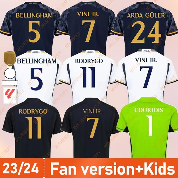 23/24 BELLINGHAM VINI Jr camisas de futebol MBAPPE Tchouameni 2023 2024 camisa de futebol Real Madrids CAMAVINGA Rodrygo MODRIC Camisetas masculino kit infantil uniformes versão fã