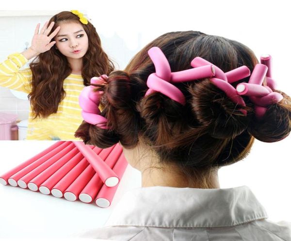 42 pçsset 7 estilos rolos modelador de cabelo espiral espuma bendy curling flexi hastes gota 6831352