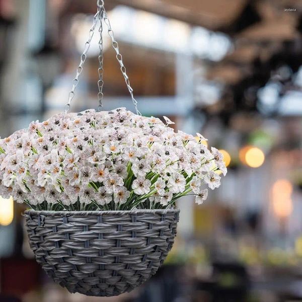 Dekorative Blumen Fensterkasten Dekorieren im Freien UV-beständige Kunststoffpflanzen Garten Fake Veranda Dekor Künstlich