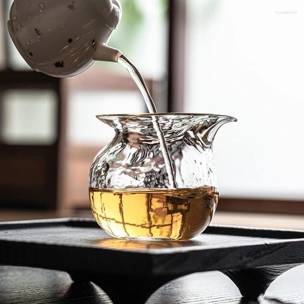 Fincan tabakları düzensiz Japon servet çantası cam fuar bardağı cha hai kung fu çayı yurttaşlık deniz çaylak töreni kaplaması zambak deng