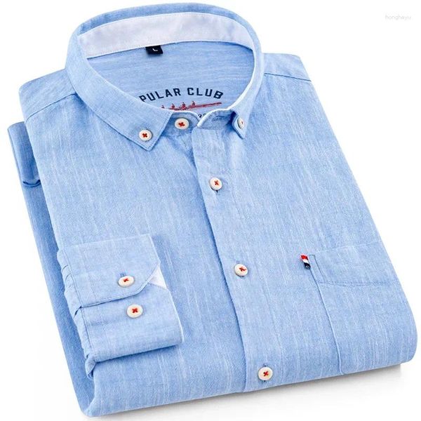 Camicie casual da uomo Classiche da uomo in cotone e lino a maniche lunghe stile giapponese comode e traspiranti alla moda slim abbottonate lavate