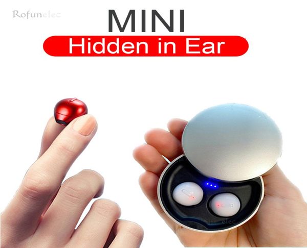 Mini fones de ouvido sem fio invisíveis, bluetooth, compatível com esportes, com microfone, mãos, para orelhas pequenas 7236764
