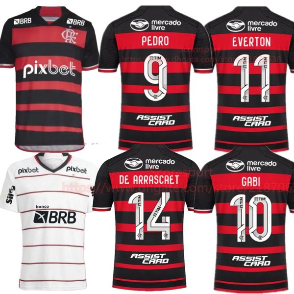PEDRO Flamengo Soccer Ferseys 24 25 GABRIEL B. GABI DE ARRASCAETA DAVID LUIZ Футбольная рубашка Топ тайского качества GERSON Футбольная детская форма 2024