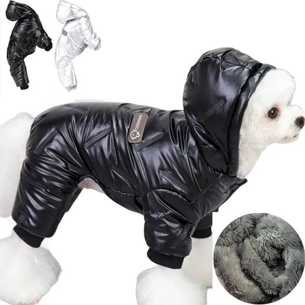 Winter Haustier Hund Kleidung Super Warme Jacke Verdicken Baumwolle Mantel Wasserdichte Haustiere Kleidung Für Kleine Hunde Französisch Bulldogge Welpen Outfit 240307