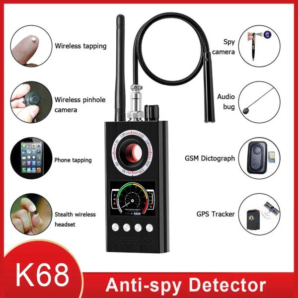 Dedektör Anti Casus Kablosuz RF Sinyal Dedektör Hata GSM GPS Tracker Gizli Kamera Dairan Cihaz Askeri Profesyonel K68 VS K88 K18