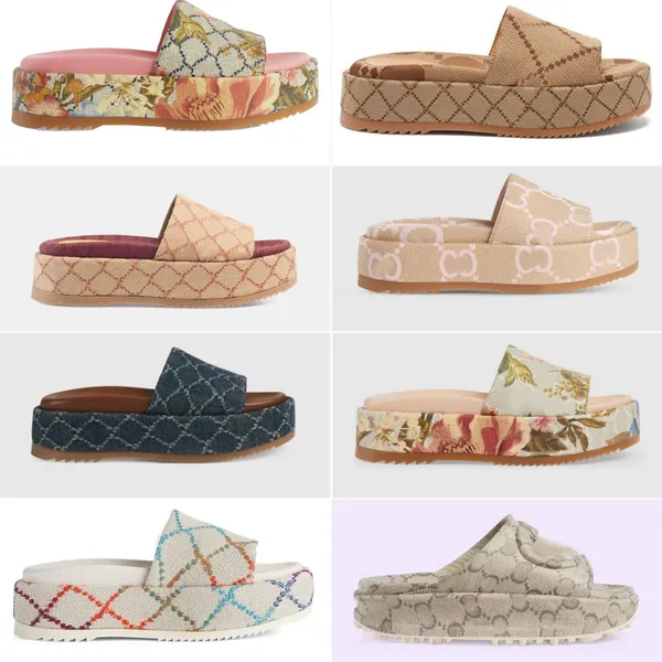 Designer-Sandalen, Hausschuhe, Sommer-Herren-Damen-Schuhe, geformte, mehrfarbige Flora-Slides, geformtes Fußbett in Schwarz, Ton-in-Ton-Gummisohle mit geprägtem Buchstaben an der Außenseite