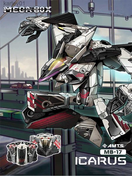 Giocattoli di trasformazione Robot BeastBox Robot di deformazione Trasformazione Fighter Jet Toy Cube Modello di aereo da combattimento Eagle Raven Action Figure yq240315