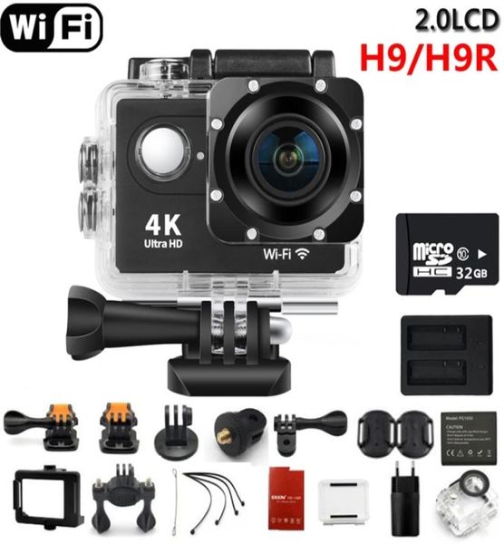 H9R H9 Ultra HD 4K WiFi Controle Remoto Câmera de vídeo esportiva Câmera de ação original DVR DV go Câmera profissional à prova d'água para movimento 27810167
