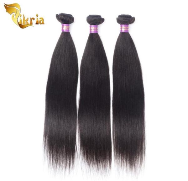 Fasci di tessuto brasiliano indiano peruviano malese capelli remy lisci 100 capelli umani 830 pollici trame di capelli di colore nero naturale62315091799994