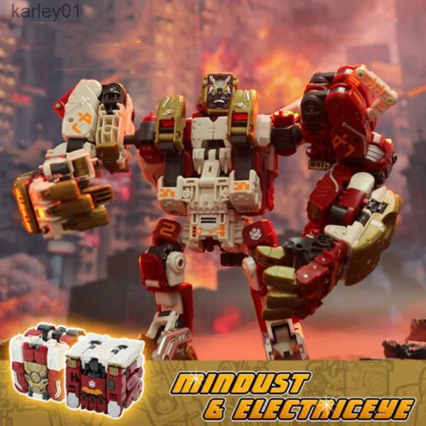 Giocattoli di trasformazione Robot BeastBox Robot di deformazione Trasformazione giocattolo modello cubo Occhio elettrico e Mindust Action Figure Jugetes per regali yq240315