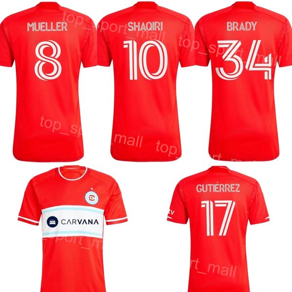 24 25 Chicago Soccer Fire 7 Maren Haile-Selassie Jerseys 17 Brian Gutierrez 23 Kellyn Acosta 21 Fabian Herbers 9 Hugo Cuypers 10 Xherdan Shaqiri Camisas de Futebol Kits