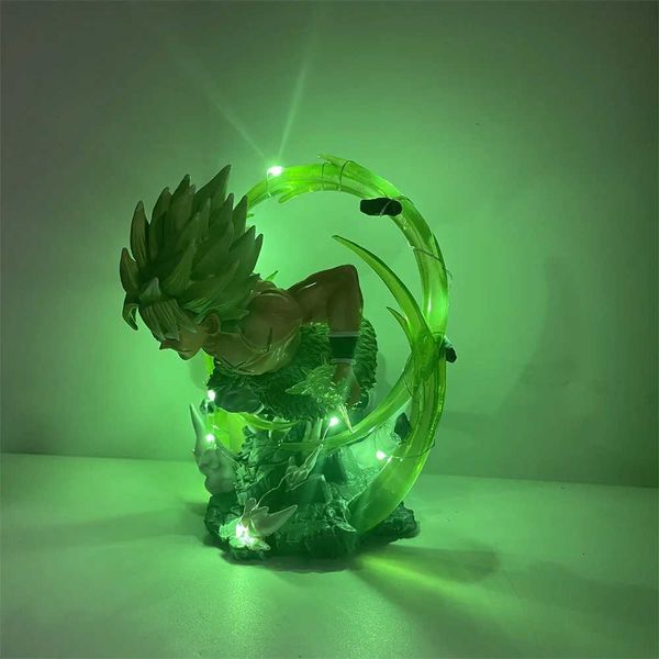 Figuras de brinquedo de ação 16cm z broli anime figuras de ação visual led broly pvc brinquedos para crianças coletor super saiyan dbz presentes de aniversário