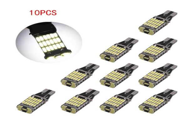 10 Pz lotto T15 4014 45SMD Canbus LED Lampadine per auto Super Luminoso per Lampada Freno Auto Luci di retromarcia Turn Light 12V3190282