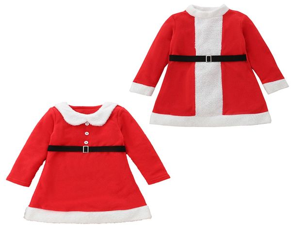 vestiti per bambini ragazze Abito natalizio Bambini Natale Babbo Natale Abiti da principessa Primavera Autunno Boutique di moda Abbigliamento per bambini Z40113536582