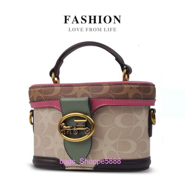 Fabrik Großhandel It Hong Kong 2024 Bucket Damentasche Vintage Box Classic Kontrastfarbe Single Shoulder Crossbody Makeup