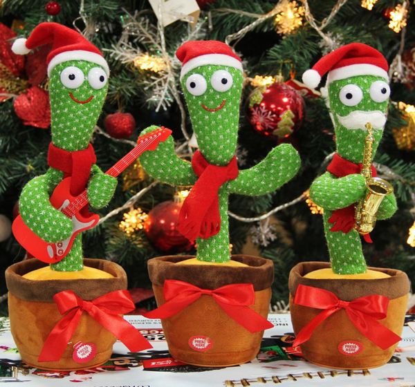 Carregamento usb dança cactus dançarino alto-falante repetir dizer falar falando bebê pelúcia brinquedo de pelúcia crianças039s brinquedos para menina4589681