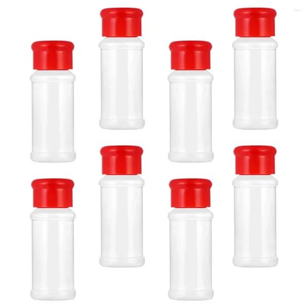 Conjuntos de louça 8pcs garrafas de condimento doméstico portátil pimenta shakers tempero (vermelho)