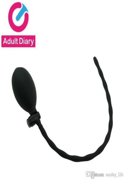 Adult Diary Männlicher Silikon-Penis-Plug-Katheter Gasbeutel Harnröhren-Dehnungs-Sound-Katheter Prostata-Höhepunkt Stimulieren S7087029