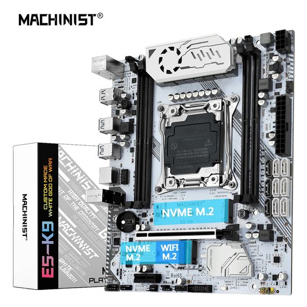 MACHINIST K9 X99 Placa-mãe Desktop LGA 2011-3 Suporte de quatro canais Intel Xeon E5 V3 V4 CPU DDR4 RAM NVME M.2 WIFI Slot USB 3.0 240307