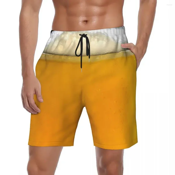 Pantaloncini da uomo Cool Beers Gym Summer 3D stampato Running Surf Beach Pantaloni corti da uomo Fast Dry Vintage Graphic Plus Size Costume da bagno