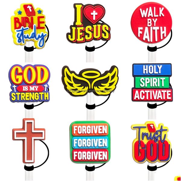 Drinking Sts Movie Film Jesus Sile St Toppers Accessori Er Charms Riutilizzabile Tappo antipolvere a prova di spruzzi Decorativo 8Mm / 10Mm Consegna a goccia Otdqz