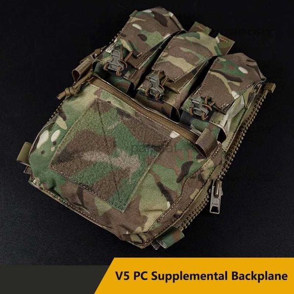 Gilet tattici per appassionati militari T-shirt da addestramento al combattimento Borsa di espansione combinata Conservazione V5 PC Backplane tattico Extra mimetico 240315