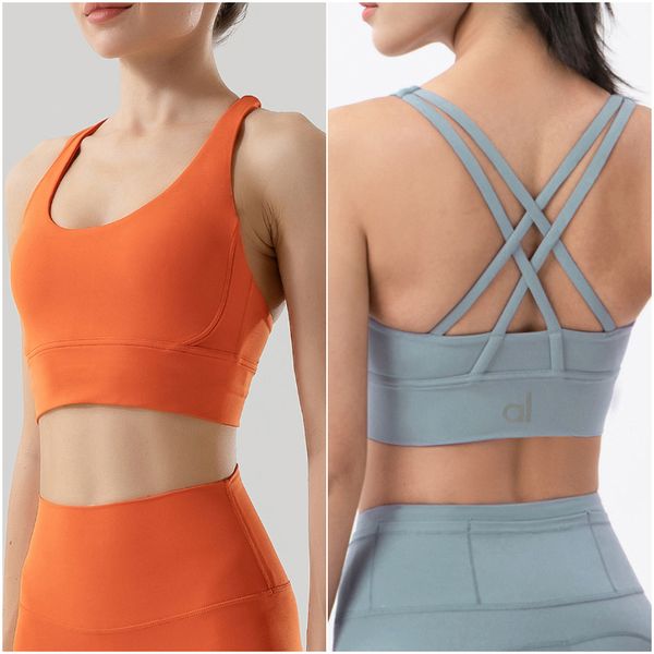 AL-1249 Mulheres Roupa Meninas Vest Running Sport Gym Yoga Bra Ladies Ladies Casual Adult Sportswear Exercício Fiess Wear Elastic