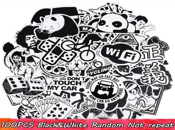 100 PCS Legal À Prova D 'Água Preto E Branco Punk Anime Adesivo para Adultos para DIY Garrafa de Água Capa de Telefone Laptop Scrapbook Guitarra Bicicleta 2886567