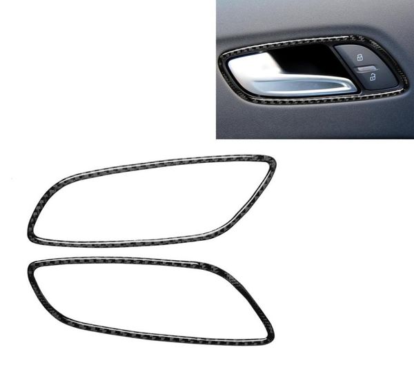 Adesivo decorativo do quadro da maçaneta da porta de fibra de carbono do carro para tt 8n 8j mk123 ttrs 2008-2014 unidade esquerda e direita universal7900310
