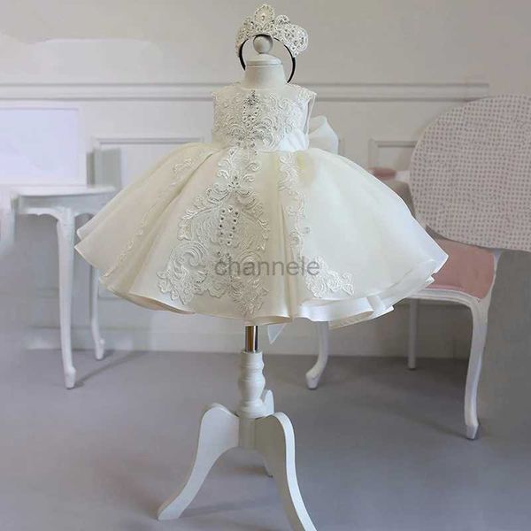 Mädchenkleider Weiß Tutu Neugeborene Taufe Prinzessin Geburtstag Kinder Taufe Mädchen Kleidung Rosa Sommerkleider Vestidos 1 Jahr 240315