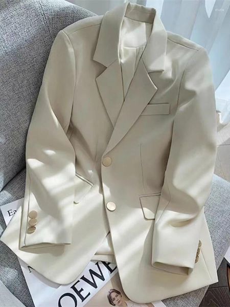 Ternos femininos jaquetas para mulheres terno casaco primavera branco curto blazers coreano moda jaqueta senhora do escritório temperamento topos roupas