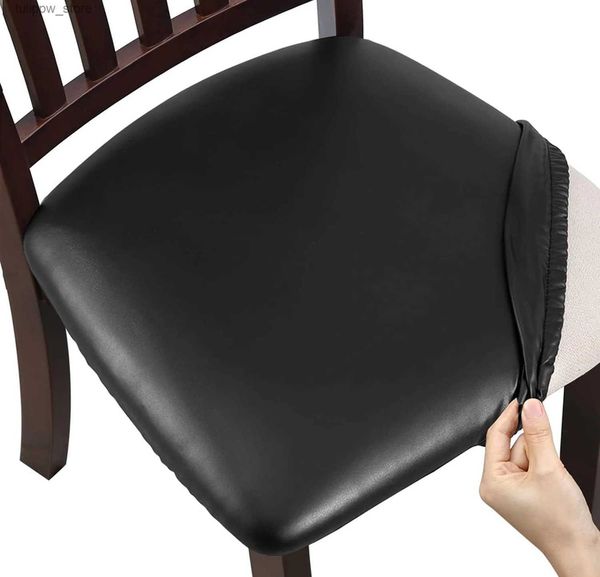 Fodere per sedie 6 pezzi Fodera per cuscino per sedia impermeabile in PU Fodera per cuscino per sedia da pranzo impermeabile per cucina Fodera per cuscino rimovibile per sedia da pranzo L240315