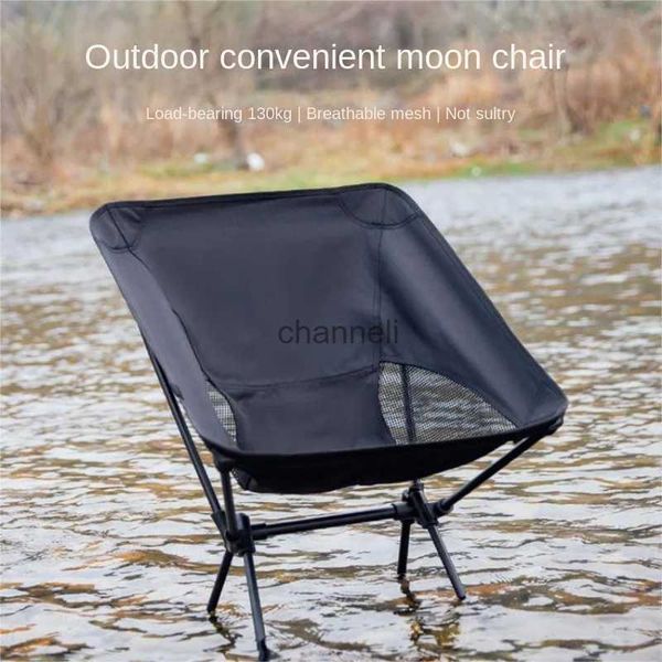 Lagermöbel Das Produkt kann individuell angepasst werden.Outdoor-Klappstuhl tragbarer ultraleichter Mondstuhl Camping Angeln Strandstuhl YQ240315
