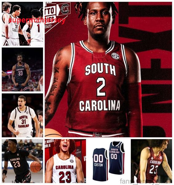 South Carolina Gamecocks Basketball-Trikot B.J.Mack Stephen Clark Myles Stute Austin Herro Morris Ugusuk Danny Grajzl Arden Conyers TaLon Cooper Custom Jerseys 2024