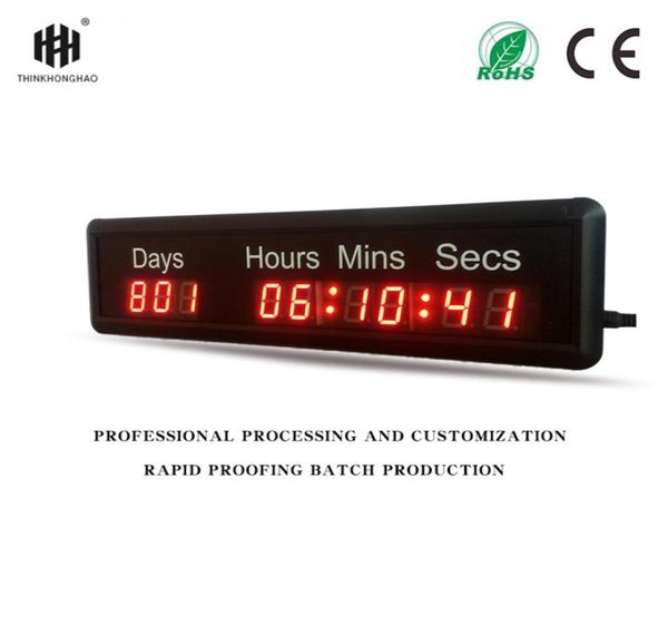 999 Tage, Stunden, Minuten und Sekunden, LED-Anzeige, Countdown mit Schriftart, Timer, Digitaluhr, Infrarot-Fernbedienung für den Innenbereich, hohe Helligkeit4418582