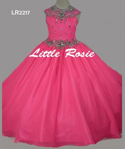 Bellezza Fucsia Bianco Giallo Perline di chiffon Abiti da ragazza di fiori Ragazze039 Abiti da spettacolo Vacanze Abito di compleanno Gonna Taglia personalizzata1598047