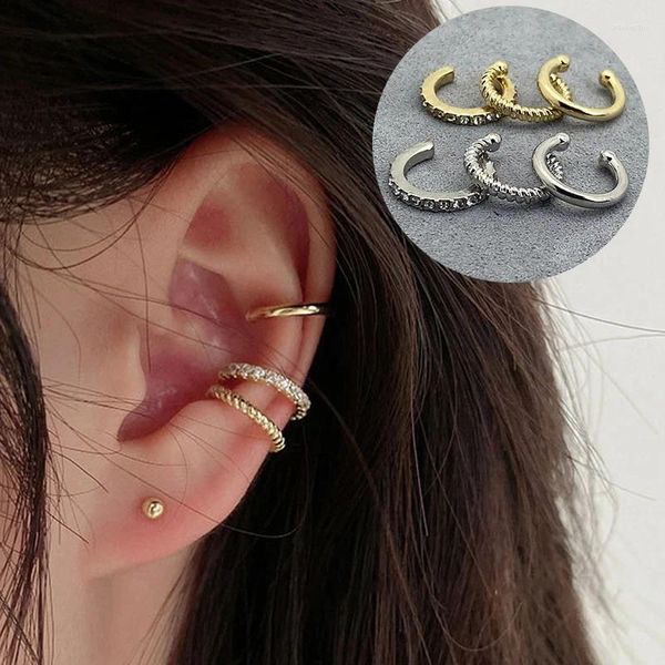 Brincos traseiros moda punhos de orelha sem piercing clipe não-piercing cartilagem falsa para mulheres jóias 2024 presentes