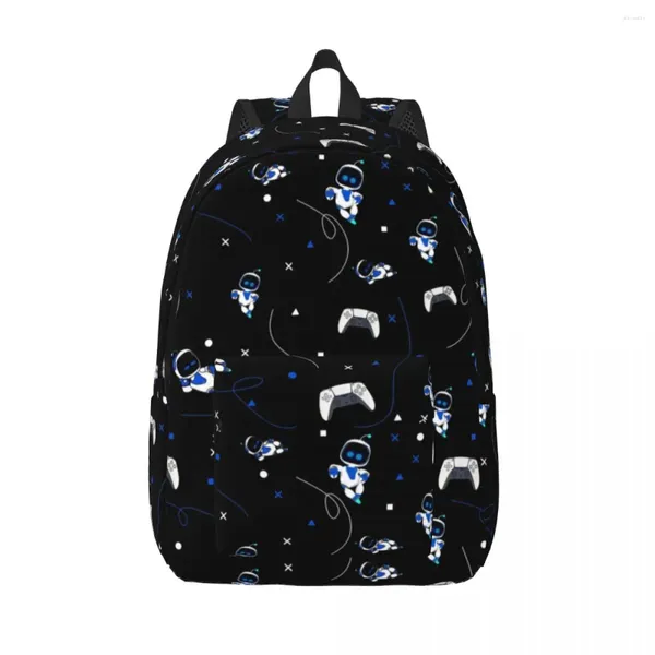 Рюкзак с рисунком Астробота для игровой комнаты, модные рюкзаки для женщин и мужчин, повседневные школьные сумки, рюкзак высокого качества