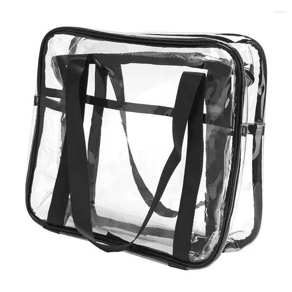 Kosmetiktaschen – Kosmetiktasche, transparente Handtasche, verdickt, wasserdicht, Make-up-Künstler, große Windel, Schulter, Strand