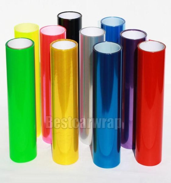 12 rotoli lotto lFari per auto Colorazione fari Pellicola oscurante fumo leggero chiaro nerobluarancionegiallorosaverderossoviola 03x105921185