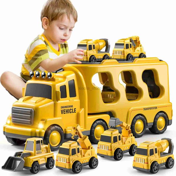 Transformationsspielzeug, Roboter, Gussspielzeug, LKW, Transport, Auto, Technik, Fahrzeuge, Bagger, Bulldozer, LKW, Modell, Lernspielzeug, Kits für Kleinkinder, Kinder, Geschenk 2400315