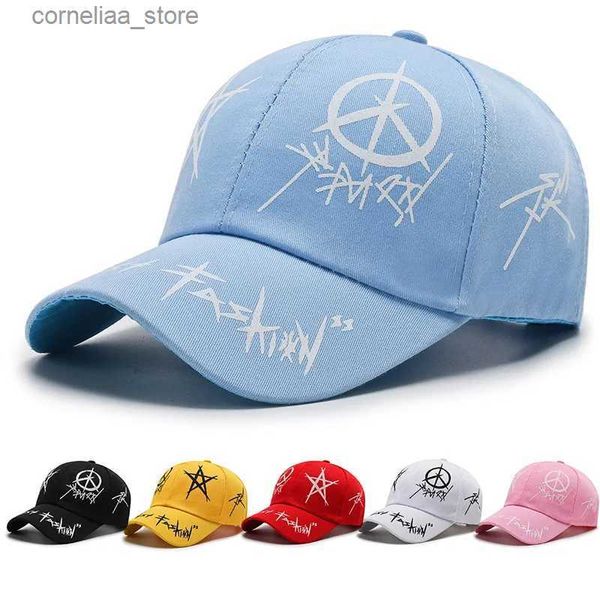 Berretti da baseball Moda Donna Uomo Graffiti Stampa Berretto da baseball Donna Uomo Cappello snapback da esterno Casual Unisex Coppia regolabile Cappello Y240315