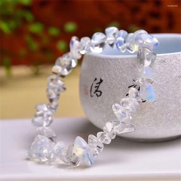 Strand Opal Kristal Düzensiz Bilezikler Kadın Moda Doğal Taş Boncuklar Ay Işığı Doğum Günü Enerjisi El Yapımı Takı Aksesuarları