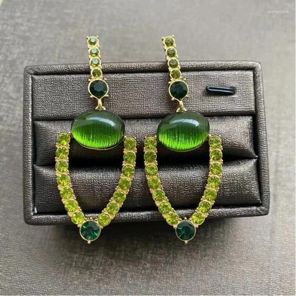 Серьги-гвоздики модные люди темпераментные зеленые винтажные серьги разноцветные Pendientes Brincos женские уха