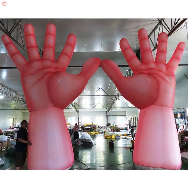 Frete grátis atividades ao ar livre publicidade 8mh (26 pés) 2 mãos balão inflável gigante à venda